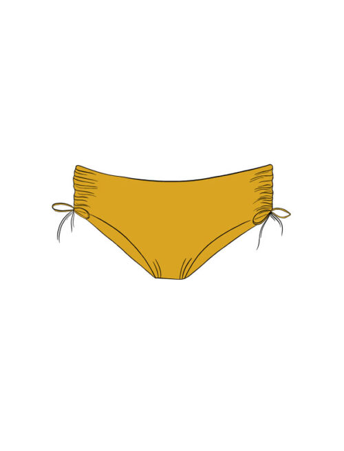 Bikini-Hose Capri - Stoff Safran