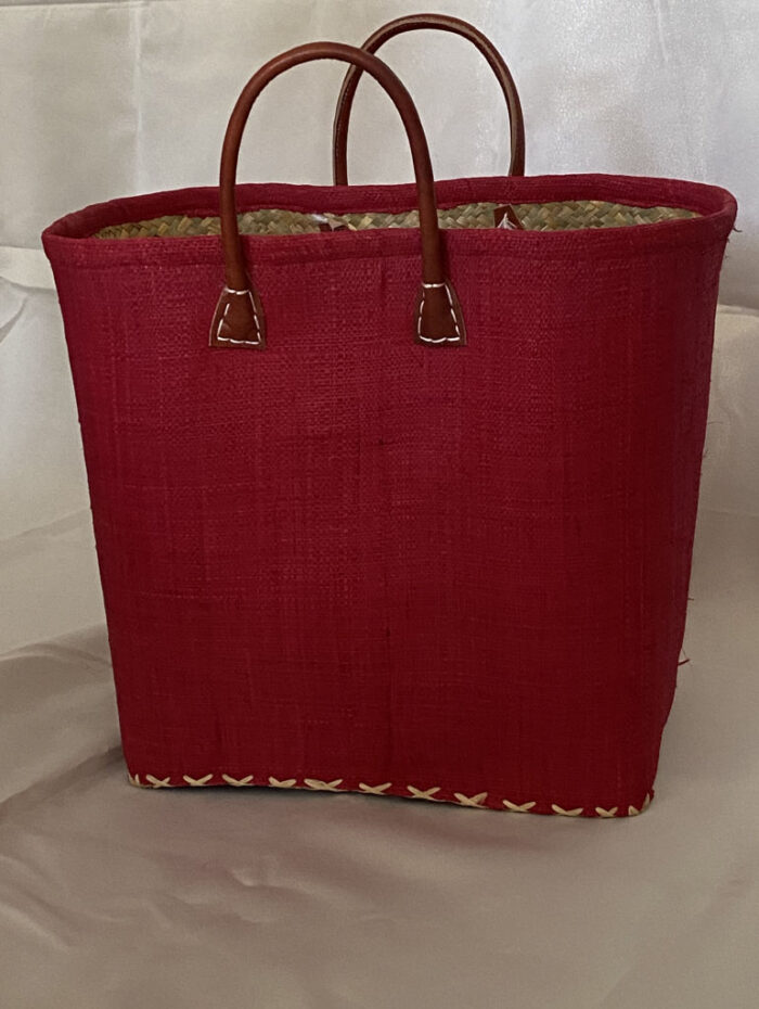 Strohtasche Belo rot